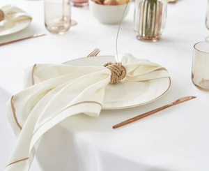 Ronds de serviette en corde faits à la main Réglage de table moderne et classique - Product Image 2