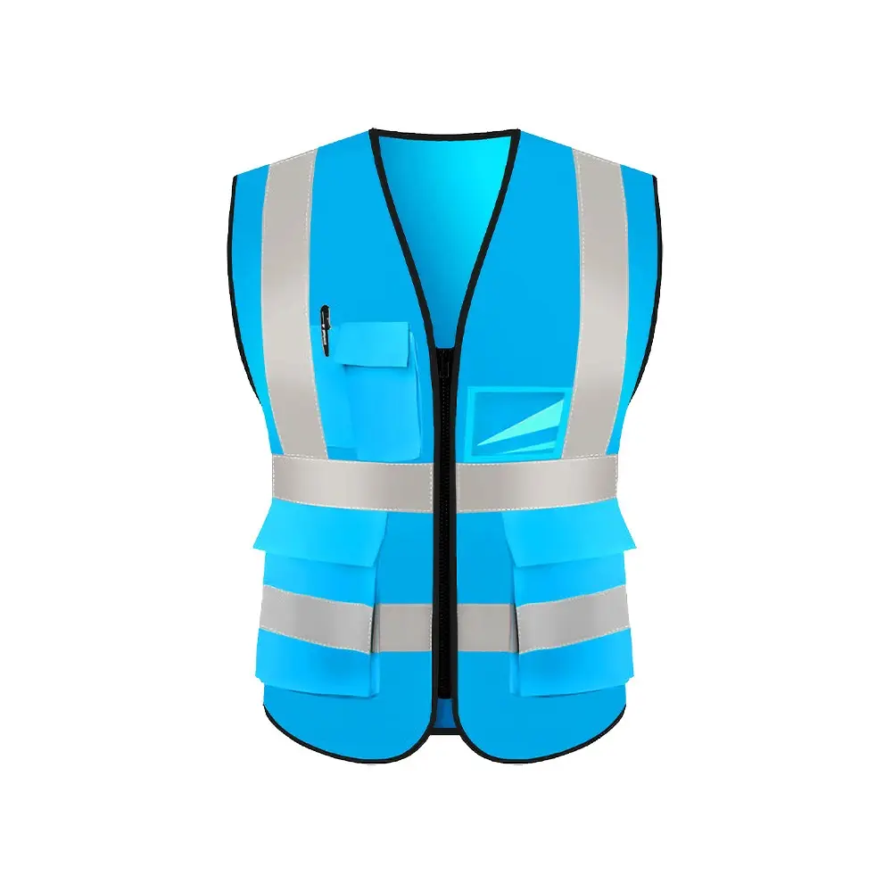 Gilet di sicurezza per giacche da lavoro stradali riflettenti per la costruzione di Design unico all'ingrosso con tasca