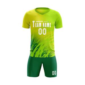 ชุดยูนิฟอร์มฟุตบอลผ้าแห้งเร็วมีหมายเลขโลโก้ออกแบบตามต้องการ - Product Image 2