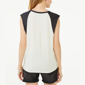 2025 / 2026 Hot Sale Summer Women's Jersey Double Lined Quick Drying Breathable Hip Hop Style Black <b>White</b> Tank Tops Sleeveless - Product Image 3