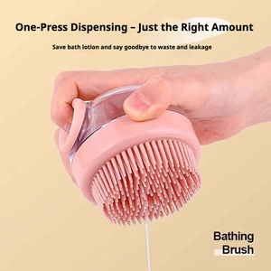 Pet Silicone Bathing Massage <b>Brush</b> for Dogs Cats & <b>Rabbits</b> with Ergonomic Non-slip Handle and Soft Bristles for Deep Cleaning - Product Image 6