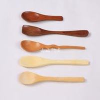 Ensemble de Cuillères à Salade en Bois et Résine Écologiques Marron et Noir, Résistant au Lave-Vaisselle, Logo Personnalisable, Ustensiles de Cuisine pour Anniversaire - Vente Chaude