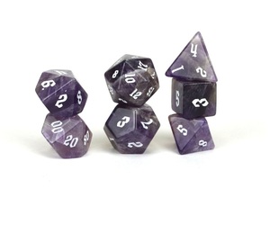 Dés en pierre de haute qualité, pierre d'iolite, pierre précieuse, pierre dorée gravée, ensemble de dés personnalisés, Vikings, pierre naturelle, dés en cristal, grossiste - Product Image 3