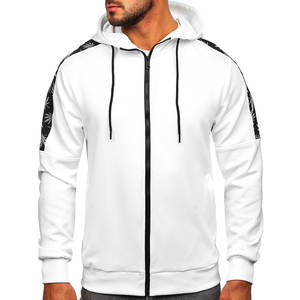 เสื้อสเวตเตอร์แขนยาวมีฮู้ดสำหรับผู้ชายเสื้อออกกำลังกายแขนยาวผ้าฝ้ายระบายอากาศได้ดี - Product Image 1