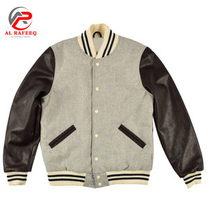 Chaqueta Varsity de Invierno a la Moda, Personalizada con Logotipo Frontal, Forro Acolchado, Exterior de Algodón Ecológico, Forro de Nailon, Resistente al Viento, con Lana - Product Image 5