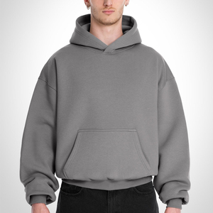 Sudaderas con Capucha de Algodón de 350 g/m² al por Mayor, Impresión Personalizada, Hombros Caídos, Estilo Holgado, Felpa Gruesa para Hombre - Product Image 5