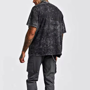 Camisetas de estilo único para hombre, camisetas de media manga con cuello redondo, gran oferta de moda, 100% algodón, ajuste holgado, camiseta de lavado ácido estampada para hombre - Product Image 3