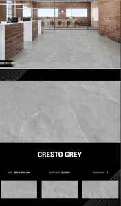 กระเบื้องปูพื้นพอร์ซเลนเนื้อแข็งขนาด600x1200มม. พร้อมกระเบื้องเคลือบเงามันวาวสำหรับห้องนอนห้องนั่งเล่น - Product Image 5