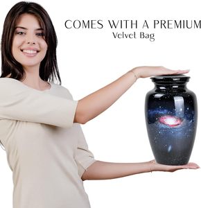 Urna de cremación de Metal de tamaño personalizado Galaxy, urna funeraria decorativa femenina y masculina para adultos, hombres y mujeres, almacenamiento de cenizas para hombres y mujeres - Product Image 5