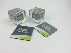 Présentation de la nouvelle collection de dessous-de-verre en mélamine acrylique durable 2025, personnalisables, imprimés, élégants et écologiques - Product Image 3