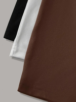 Lot de 3 T-shirts décontractés pour hommes 100 % coton, respirants, prérétrécis, lavage enzymatique, écologiques, anti-plis, séchage rapide, coupe ample, manches courtes