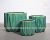 Art-Home Céramique Vietnam Décoration de jardin moderne en argile et glaçure Pots de fleurs Jardinières pour intérieur/extérieur