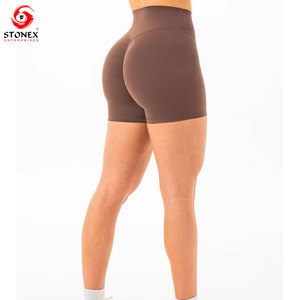 Shorts de yoga pour femmes, style tendance, taille haute, confortables, respirants, séchage rapide, vêtements de sport hip-hop, fabriqués au Pakistan - Product Image 6