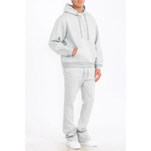 OEM Personnalisé 2 Pièces Jogger Ensemble Survêtement Jogging Survêtement Surdimensionné Évasé Pantalon de Survêtement et Sweat à Capuche Ensemble pour Hommes - Product Image 3