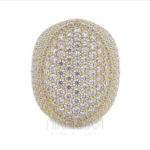 Bague Moissanite VVS Iced Out ronde taille brillante en argent sterling 925 Hip Hop magnifique bague accessoires pour hommes - Product Image 4