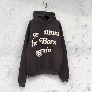 Custom Puff Print <b>Purple</b> <b>Hoodies</b> No String Slim Fit Men 3D Lettered Hoodie Lightweight 100% Cotton Terry Hoodie 3d Lettered Hood - Product Image 5