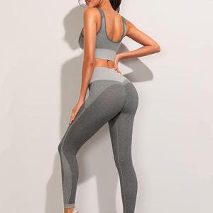 Leggings Deportivos Sin Costuras con Logotipo Personalizado para Mujer, Top Corto Deportivo, Ropa Deportiva de Cintura Alta con Patrón Sólido, Ropa de Entrenamiento Atlética con Cinturón 100% - Product Image 3