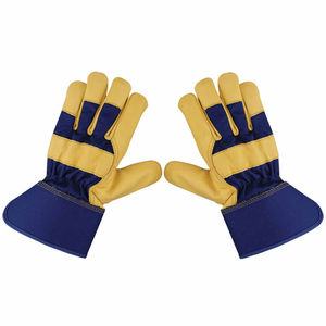 Guantes de trabajo de doble Palma con forro de algodón para comodidad Guantes de aparejo de cuero fuerte con guantes de seguridad de fuerza de Palma extra - Product Image 6