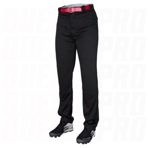 Men Printed Adults Black Baseball Pants Regular Fit Zipper Fly Solid Color Polyester Moisture Wicking Pockets All Seasons Wear - Product Image 3