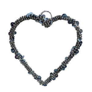 Fait à la main en vrac coeur conception fer/perles noël suspendus ornement nickelé pour la maison vacances décoration de noël - Product Image 3