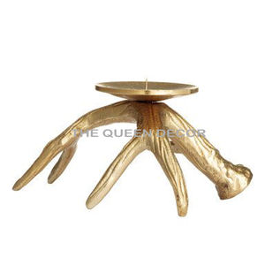 Bougeoir en métal plaqué or de luxe Lanternes décoratives de table Taille personnalisée Éclairage de Noël de mariage personnalisé - Product Image 2