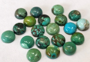 Cabujón redondo de turquesa tibetana natural de 2mm de calidad superior-redondo de turquesa tibetana Suelto - Product Image 4