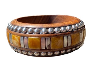 Bracelets vintage à motifs géométriques en laiton et résine, avec incrustation de turquoise, plaqués or, bijoux ethniques élégants pour femmes - Product Image 6