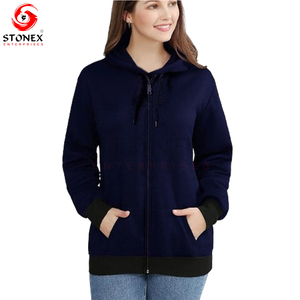 Sweat-shirt unisexe en molleton de coton épais brodé de haute qualité sweats à capuche surdimensionnés sur le devant pour l'hiver - Product Image 4