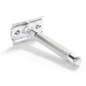 Rasoir de sécurité à double tranchant en acier inoxydable avec manche en bois pour hommes, idéal pour l'extérieur et les salons de coiffure - Product Image 5