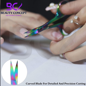 Tijeras de Manicura Multicolores de Acero Inoxidable, Empujador para Eliminar Piel Muerta, Tijeras para Cutículas, Cortaúñas, Herramientas de Manicura - Product Image 6