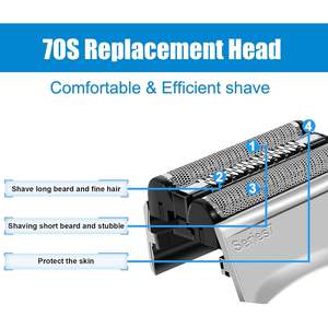 Paquete de 2 cabezales de repuesto para afeitadora eléctrica, para rostro y cuerpo, idioma de operación en alemán, cuchillas dobles y triples, características lavables - Product Image 3