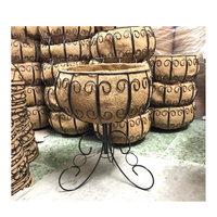 Pot de coco de noix de coco pour l'utilisation de semis Conteneur de pépinière biodégradable à partir de fibres naturelles pour la plantation de jardinage