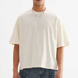 เสื้อยืดผ้าฝ้ายธรรมดาแขนสั้นแบบเรียบพิมพ์โลโก้100% ได้รับความนิยมสูงสุด - Product Image 4