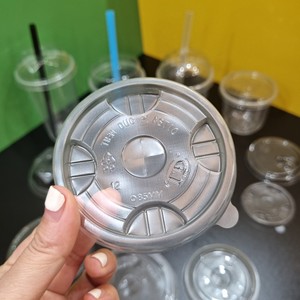 Hot promotion VietNam Manufacturer 75mm 85mm 90mm 93mm 95mm 120mm PET PP <b>Plastic</b> Dome Flat Lids Transparent Disposable <b>Reusable</b> - Product Image 5
