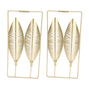 Construction pour la décoration intérieure Disponible à un prix de gros abordable Art mural en fer de qualité supérieure avec feuille d'or soudée à la main - Product Image 4