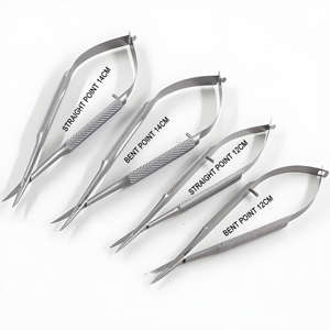 Kit de microcirugía, soporte de aguja de punta fina, tijeras de tejido, instrumentos oftálmicos, Manual de acero inoxidable, reutilizable, CE Hosanna - Product Image 4