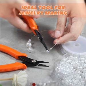 ห่วงโซ่เข็มขนาดเล็กพิเศษขนาด5นิ้วเส้นผ่าศูนย์กลาง1มม. ความแม่นยำหัวแบนเรียบกรามทำเครื่องประดับสแตนเลส - Product Image 6