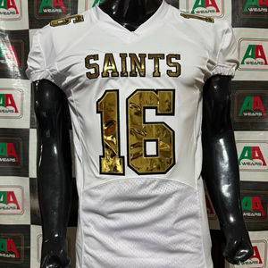 Jersey de Fútbol Americano Personalizado de Fábrica, Transpirable, Talla Grande, Secado Rápido, para Verano AA - Product Image 1