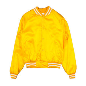 Chaqueta universitaria de satén de poliéster, chaqueta universitaria abotonada de invierno para hombre, chaqueta de béisbol con logotipo de nombre de equipo personalizado - Product Image 1