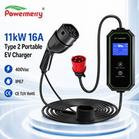 Chargeur EV portable 11 kW 16 A Type 2 400 Vca CE TUV RoHS IP67 pour fabricants OEM ODM, grossistes et distributeurs européens
