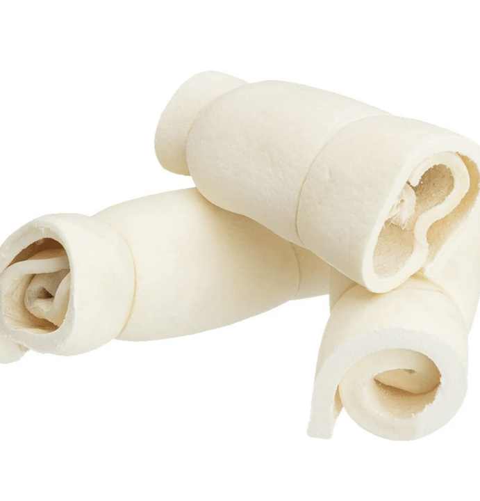 Top Dog Chews Beef Cheek Rolls Paquete de 5 huesos de perro de larga duración para masticadores agresivos Golosinas Para Perros Sin cuero crudo