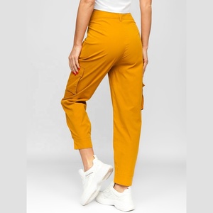 Pantalones Cargo de Cintura Baja y Pierna Ancha para Mujer, Talla Grande, 100% Algodón, Ecológicos y Transpirables, Diseño Moderno para Verano - Product Image 6