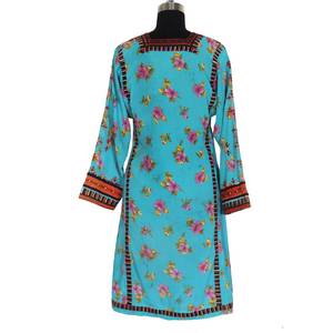 Robe de style afghan en soie brodée vintage, nouvelle collection de mousseline de soie brodée à la main - Product Image 6