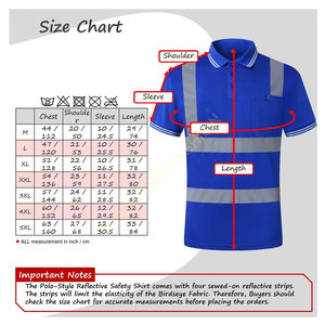 Camisetas Polo de Seguridad con Logotipo Personalizado, Rayas Azules y Bolsillos - Ropa de Trabajo Impermeable Clase 2 ANSI para Hombre/Mujer - Product Image 6