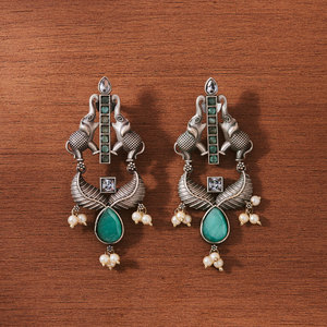 ต่างหูทันสมัยพร้อมเคลือบออกซิไดส์เครื่องประดับแฟชั่นเทียมขายส่งในอินเดีย - Product Image 4