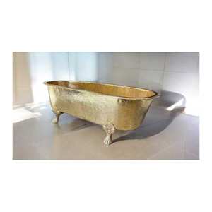 Fabrication indienne Baignoire autoportante double en cuivre de haute qualité pour baignoire Nouveau design Baignoire de trempage fabriquée en Inde - Product Image 3