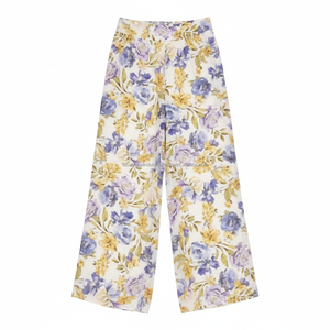 Pantalon Palazzo Décontracté Imprimé pour Femme en Rayonne Douce, Coupe Ample, Taille Haute avec Cordon de Serrage, Longueur Cheville, Idéal Été - Product Image 4