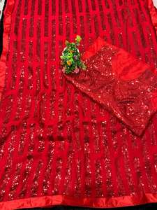 ชุดปาร์ตี้แต่งงานส่าหรีของผู้หญิงชุดคอลเลกชั่นสาวอินเดียไม่เย็บแบบพิเศษ - Product Image 6