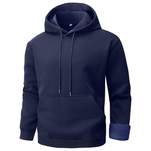 Pull à capuche personnalisé pour hommes basique coton mélangé polaire hiver sweat à capuche surdimensionné Streetwear à manches longues - Product Image 1