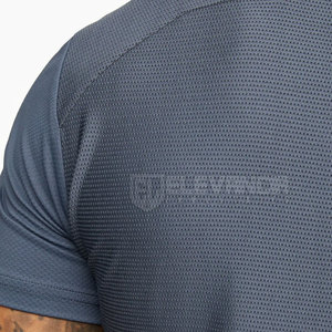 เสื้อยืดกีฬาผลิตจากโพลีเอสเตอร์เสื้อยืดผ้าถักทรงโอเวอร์ไซส์แห้งเร็ว - Product Image 5